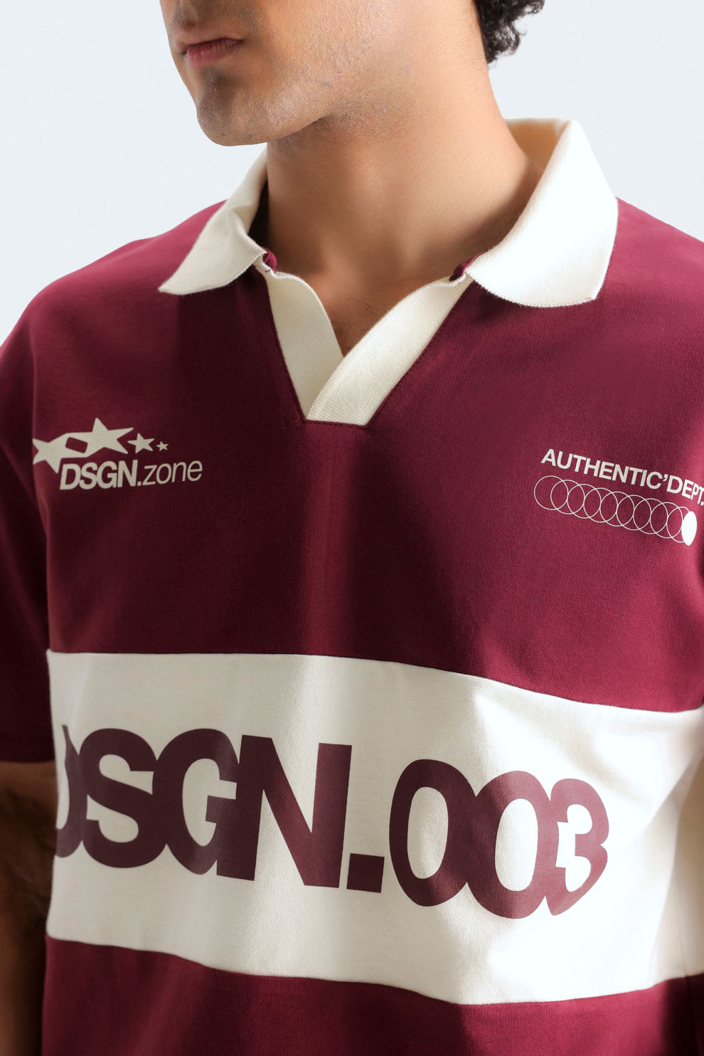 DSGN.003 Oversized Rugby Polo Shirt – Premium Men's Streetwear | Burgundy