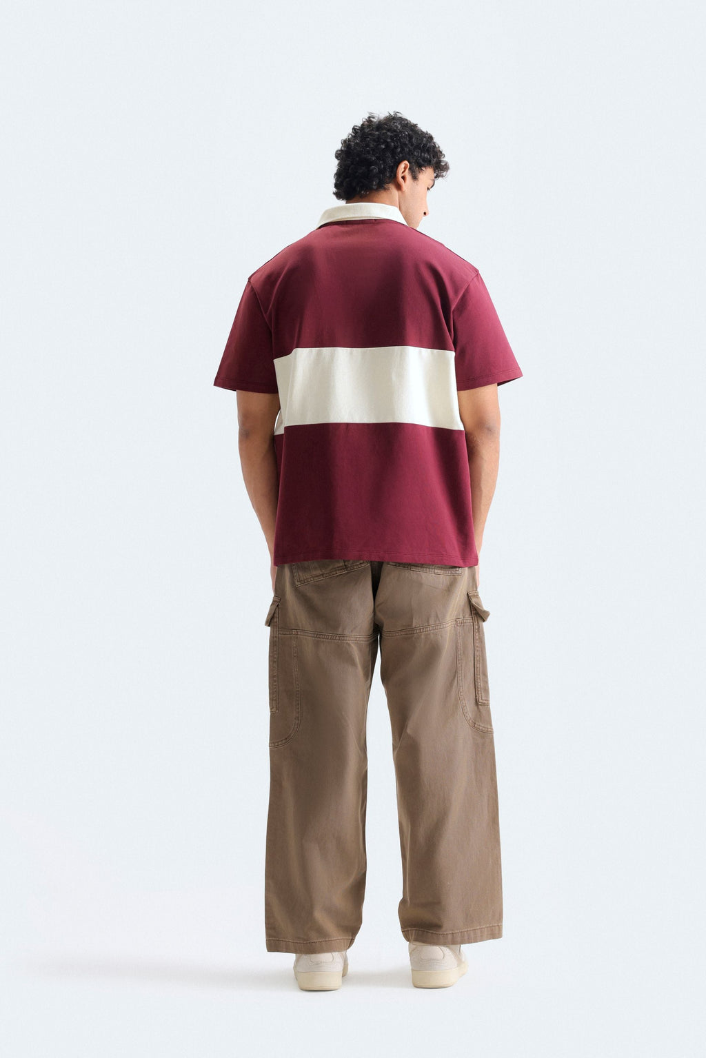 DSGN.003 Oversized Rugby Polo Shirt – Premium Men's Streetwear | Burgundy