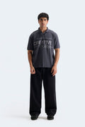 Creative State Oversized Polo Shirt – Premium Men's Streetwear | Charcoal Grey
